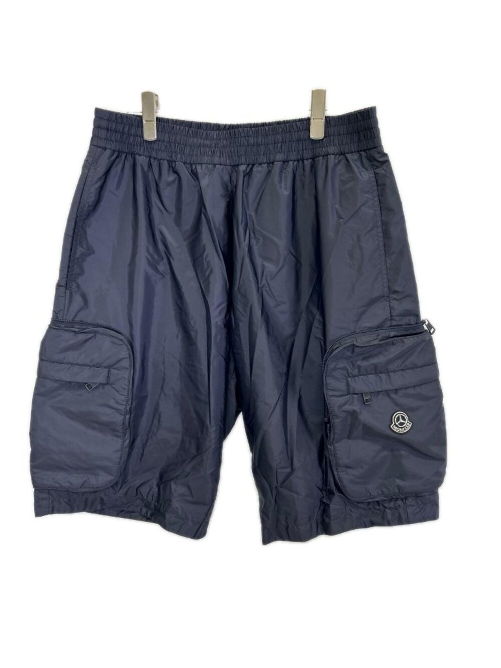 Moncler x Mercedes Benz by Navy Nylon Bermuda Shorts